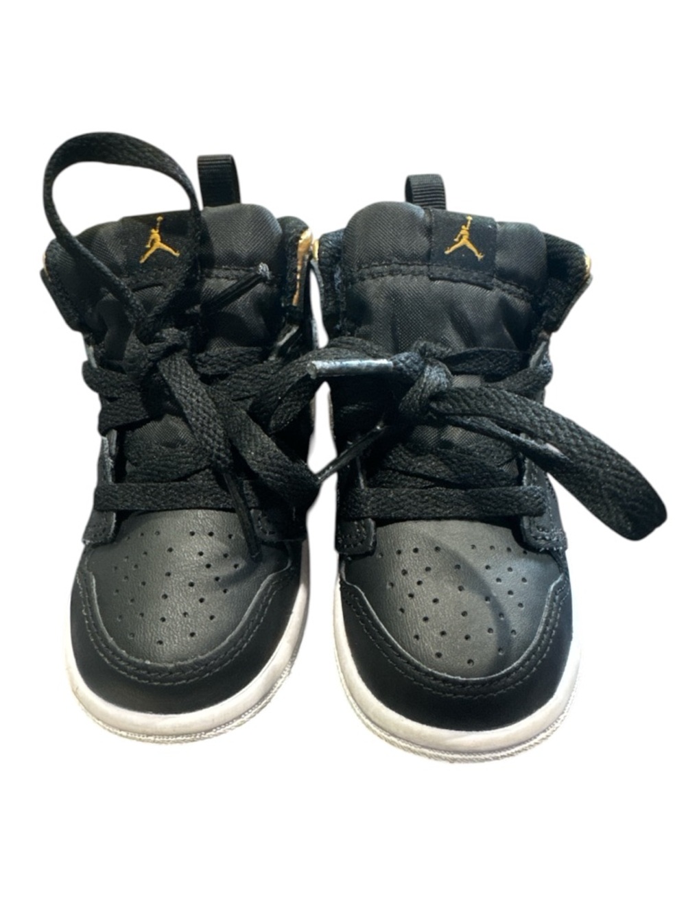 Jordan 1 Mid TD Toddler's  Black/metallic gold size 5C